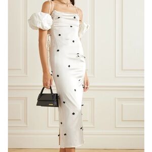 NWT JACQUEMUS La Robe Chouchou polka-dot satin midi dress